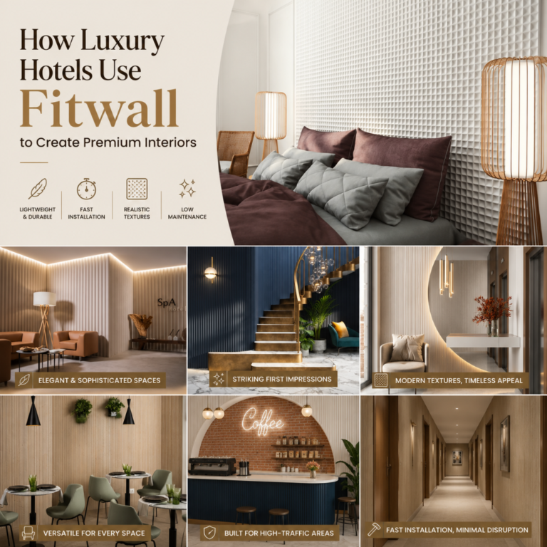 Premium hospitality interiors designed with Fitwall decorative panels